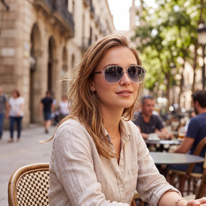 HUGO HG 1334/G/S Mask Sunglasses for Women — interior view, Non-Polarized lens detail