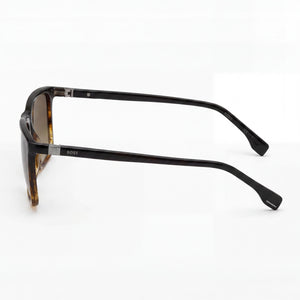 Hugo Boss INTERNATIONAL Rectangle Sunglasses Men — side view, Non-Polarized Brown lens