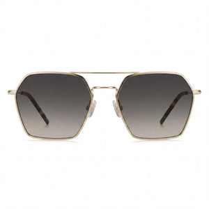 Hugo Boss Minimalist Aviator Sunglasses for Women — front view, Stainless Steel frame