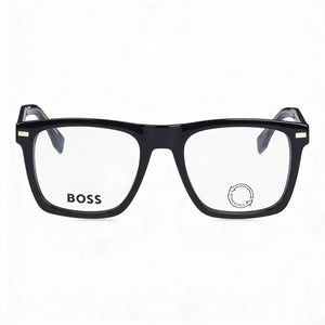 Hugo Boss Modern Square Eyeglasses for Men — front view, Acetate