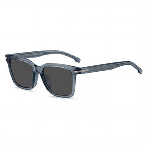 Hugo Boss Modern Blue Rectangle Sunglasses for Men, Blue lens