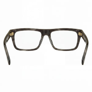 Hugo Boss Modern Rectangle Eyeglasses Unisex — side view, Gray Acetate temples