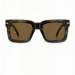 Hugo Boss Modern Square Sunglasses for Women — front view, ECO ACETATE frame