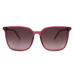 Hugo Boss Modern Square Sunglasses for Women — front view, Light Acetate frame