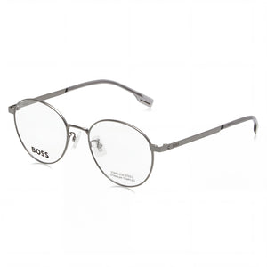 Hugo Boss Panthos 1475/f Silver Round Eyeglasses for Men, Alloy Steel frame