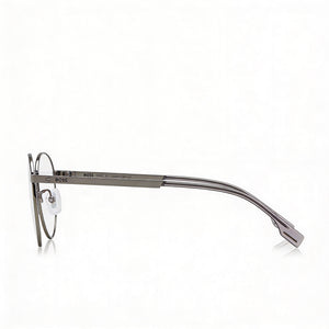 Hugo Boss Panthos 1475/f Round Eyeglasses Men — side view, Silver Alloy Steel temples