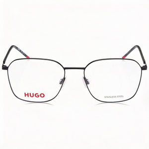 Hugo Boss Temporary Rectangle Eyeglasses for Men — front view, Metal