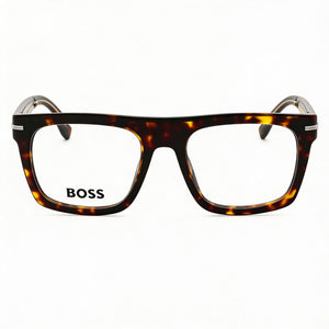 Hugo Boss Vista Boss 1597 Rectangle Eyeglasses for Men — front view, eco acetate