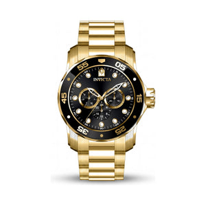Invicta 47129 Black Dial Stainless Steel Men Watch, 48mm