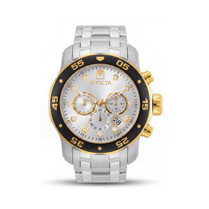 Invicta 80040 Silver Stainless Steel Men's Watch, 48mm