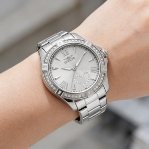 Invicta Angel 21383 Women Watch — side view, Stainless Steel case 35mm