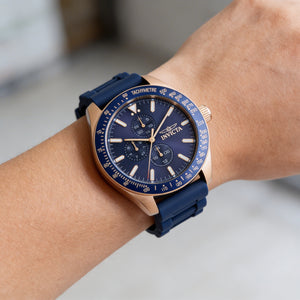 Invicta Aviator 38406 Unisex Watch — side view, Stainless Steel case 45mm