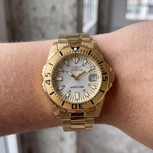 Invicta Elegant Diver 2963 Unisex Watch — side view, Stainless Steel case 30mm