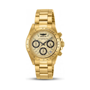 Invicta Gold Dial Stainless Steel Unisex Watch, 37mm