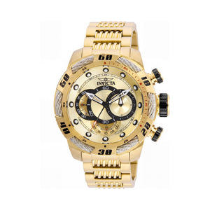 Invicta Gold Dial Stainless Steel Men's Watch, 50mm