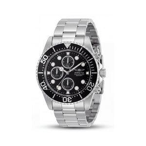 Invicta Pro Diver 1768 Black Stainless Steel Unisex Watch, 44mm