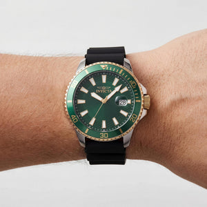 Invicta Pro Diver 46134 Men's Watch — side view, Stainless Steel case 45mm