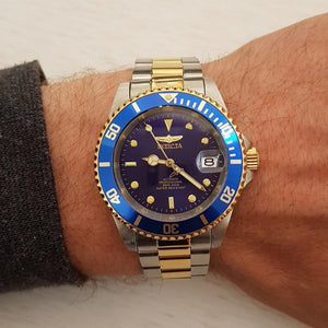 Invicta Pro Diver 8928OB Men Watch — dial detail, Blue/Silver Analog display