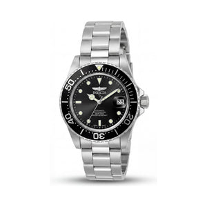 Invicta Pro Diver Black Dial Stainless Steel Men's Watch, 40mm