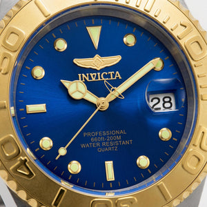 Invicta Quartz Watch,Diver Men's Watch — front view, Quartz movement 37mm