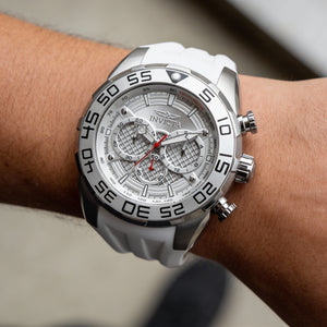 Invicta Speedway Quartz Watch,Chronograph Men's Watch — side view, Stainless Steel case 50mm