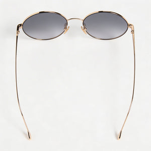 Isabel Marant Round Sunglasses Women — side view, Non-Polarized Black Gold lens
