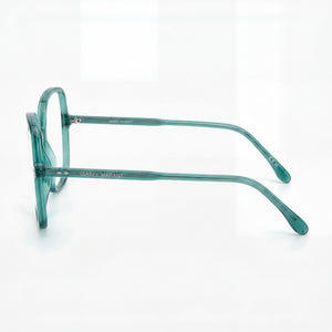 Isabel Marant Im 0022 Square Eyeglasses Women — side view, Blue Acetate temples