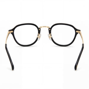 Isabel Marant Im 0034 Rectangle Eyeglasses Women — side view, Black Gold Polyamide temples