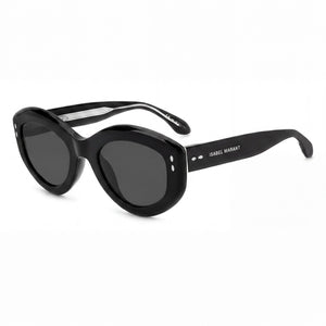 Isabel Marant Im 0105/g/s Black Oval Sunglasses for Women, Black lens