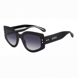 Isabel Marant IM 0156/S Black Rectangle Sunglasses for Women, Grey lens