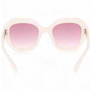 Isabel Marant IM 0173/S Rectangle Sunglasses Women — side view, Non-Polarized Pink Doubleshade lens