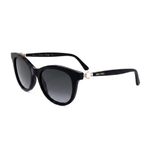 Jimmy Choo Annabeth/S 807/9O Black Cat Eye Sunglasses for Women, Grey lens