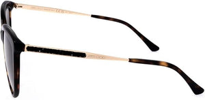Jimmy Choo Belinda/S 086 Cat Eye Sunglasses Women — side view, Gradient, Non-Polarized Brown lens