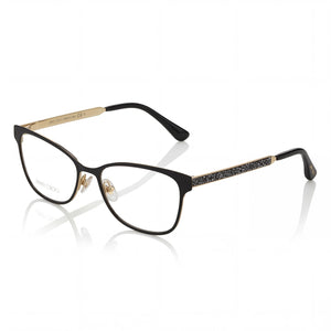 Jimmy Choo Black Rectangle Eyeglasses for Men, Metal frame