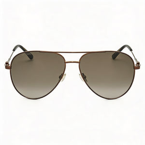 Jimmy Choo Classic Aviator Sunglasses for Women — front view, Stainless Steel frame
