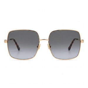 Jimmy Choo Classic Rectangle Sunglasses for Women — front view, Stainless Steel frame