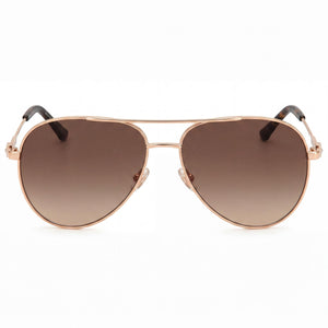Jimmy Choo Classic Rectangle Sunglasses for Women — front view, Stainless Steel frame