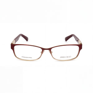 Jimmy Choo Classic Rectangle Eyeglasses for Men — front view, Cellulose Acetate