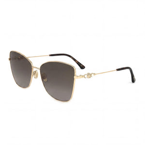 Jimmy Choo Classic Rose Gold Aviator Sunglasses for Women, Rose Gold lens