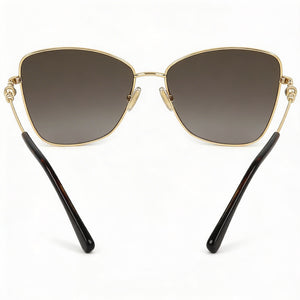 Jimmy Choo Classic Aviator Sunglasses for Women — interior view, Non-Polarized lens detail