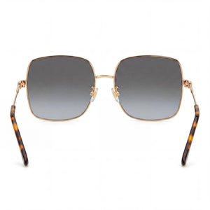 Jimmy Choo Classic Rectangle Sunglasses for Women — interior view, Non-Polarized lens detail