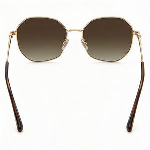Jimmy Choo Round Sunglasses Women — side view, Non-Polarized Rose Gold lens