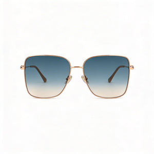 Jimmy Choo Hester/S Square Sunglasses for Women — front view, Stainless Steel frame