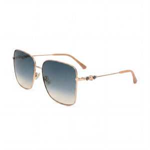 Jimmy Choo Hester/S Gold Nude Square Sunglasses for Women, Grey Gradient Gold lens