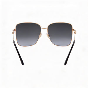 Jimmy Choo Hester/S Square Sunglasses Women — side view, Non-Polarized Black Gold lens