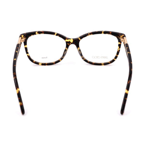 Jimmy Choo JC282/G Rectangle Eyeglasses Women — side view, Havana Acetate temples