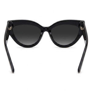 Jimmy Choo Sonja/G/S Cat Eye Sunglasses Women — side view, Non-Polarized Black lens
