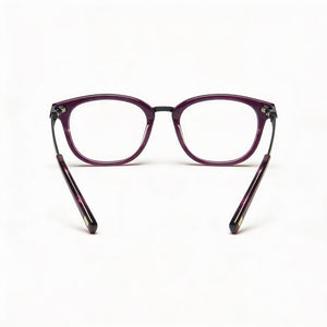 Jones New York J234 Petite Square Eyeglasses Men — side view, Violet Plastic temples