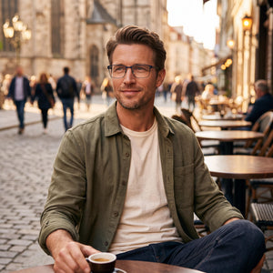 Jones New York J356 Blue Eyeglasses Men — lifestyle wear, classroom teaching and lecture halls