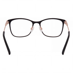 Jones New York J489 Rectangle Eyeglasses Men — side view, Black Plastic temples
